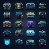 neon chest futuristic game ai generated photo