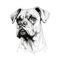 portrait Boxer Dog ai generated photo