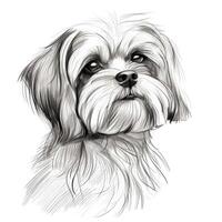 clinic Shih Tzu Dog ai generated photo