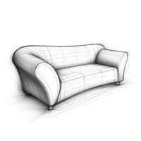 home Sofa ai generated photo