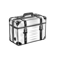 vintage retro travel suitcase ai generated photo