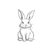 rabbit cute bunny ai generated photo