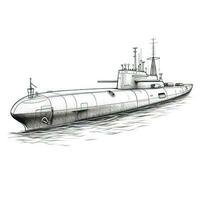 Embarcacion submarino ai generado foto