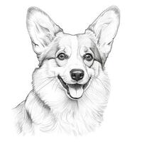 grass Pembroke Welsh Corgi Dog ai generated photo