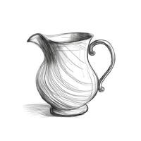 ceramic Pottery jug ai generated photo