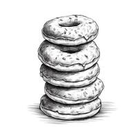 cake stack of donuts photo