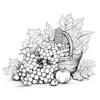 background Harvest cornucopia ai generated photo