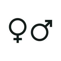 Gender sign vector icon. Men and women concept icon.
