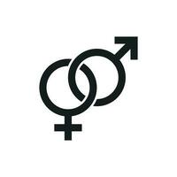 Gender sign vector icon. Men and women concept icon.