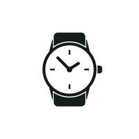 Watch vector icon. Clock flat illustration.