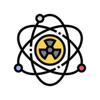 nuclear physics nuclear energy color icon vector illustration