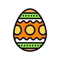 Pascua de Resurrección huevo pollo granja comida color icono vector ilustración