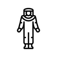 radiation suit nuclear energy line icon vector illustration