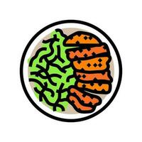tonkatsu japonés comida color icono vector ilustración