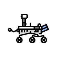 mars rover planet color icon vector illustration