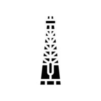 oil derrick petroleum engineer glyph icon vector illustration