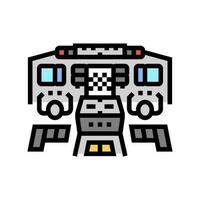 avionics systems aeronautical engineer color icon vector illustration