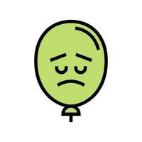 sad balloon mood color icon vector illustration