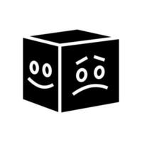 sad mood glyph icon vector illustration