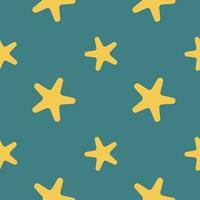 Sea stars, seamless pattern, vector. vector