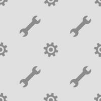 Wrench and gear, seamless pattern, vector. vector