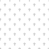 Christian cross seamless pattern. Vector illustration.