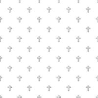 Christian cross seamless pattern. Vector illustration.