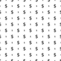 Seamless pattern with dollar sign. Endless vector background.