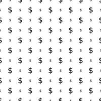 Seamless pattern with dollar sign. Endless vector background.