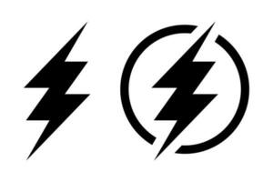 Fash lightning bolt icon. Electric power symbol. Power energy sign, vector illustration