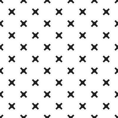 Vector seamless cross pattern. Endless black and white texture. Abstract geometric ornament background.