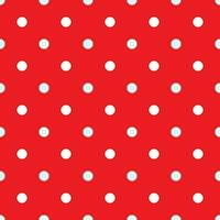 Red polka dot seamless pattern. retro texture. White polka dots on red background. vector