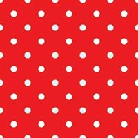 Red polka dot seamless pattern. retro texture. White polka dots on red background. vector