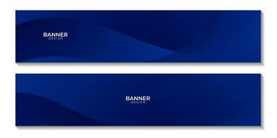 set of banners. blue wave organic abstract background vector