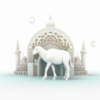 Eid al-Adha white color theme background photo