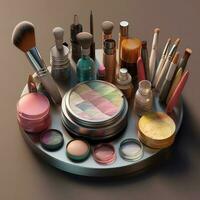 beauty make up tool 3d illustration photo