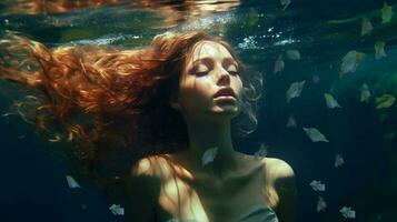 beauty underwater realistic design photo