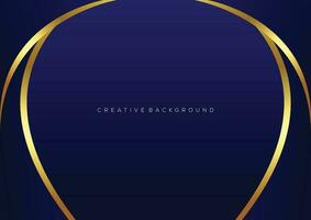 dark blue with luxury line landscape background abstract modern vector