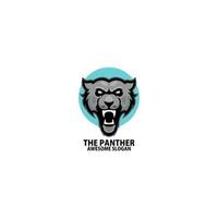 panther angry logo design gaming esport vector