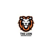 león deporte logo juego de azar mascota diseño vector
