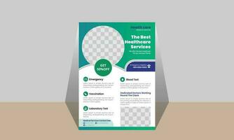 Simple And Modern Medical Business Flyer Template Design With Layout vector