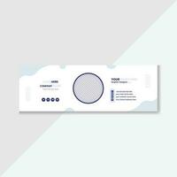 modern email signature template or vector design