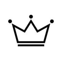 Crown icon in line style design isolated on white background. Editable stroke. vector