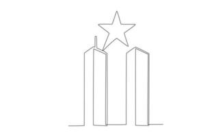 WTC Tower and stars on it vector