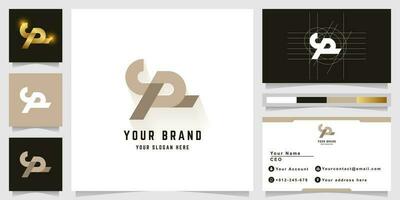 Letter yR or qR monogram logo with business card design vector