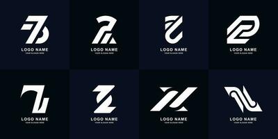 colección letra z monograma logo diseño vector