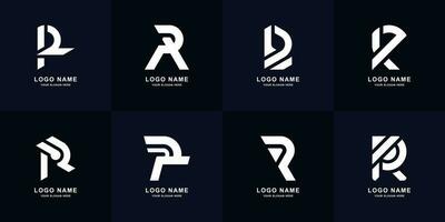 Collection letter R monogram logo design vector