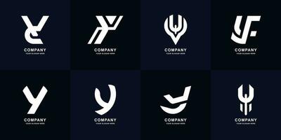 Collection letter Y monogram logo design vector