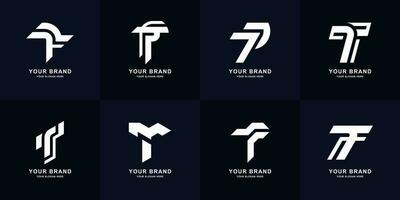 Collection letter T monogram logo design vector