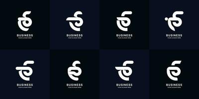 Collection letter eS or Se monogram logo design vector